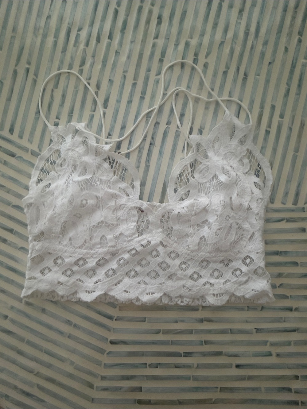Free People White Lace Bralette